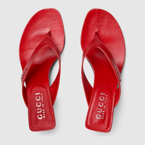 Women's Vittoria thong - red leather