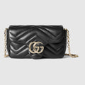 GG Marmont mini shoulder bag - black leather