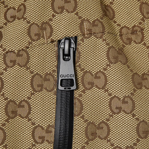 GG technical fabric jacquard pants - beige and dark brown