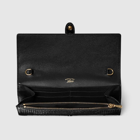 Gucci Jackie python wallet on chain - black