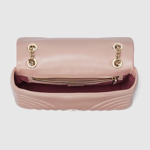 GG Marmont medium shoulder bag - pink beige leather