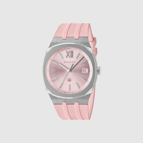 Gucci 25H watch, 36mm - pink rubber