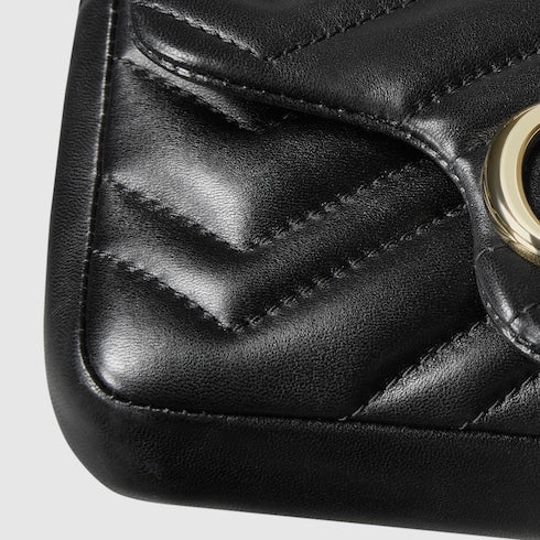 GG Marmont mini shoulder bag - black leather