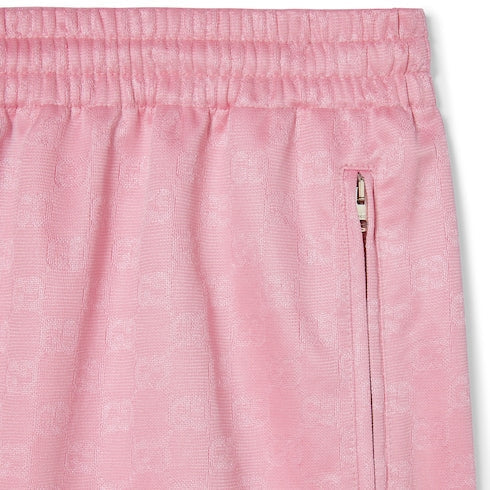 GG jersey jacquard leisure pants - light pink