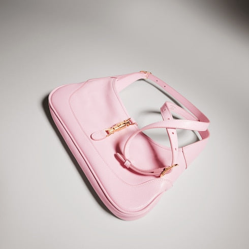 Jackie Slim medium shoulder bag - light pink leather