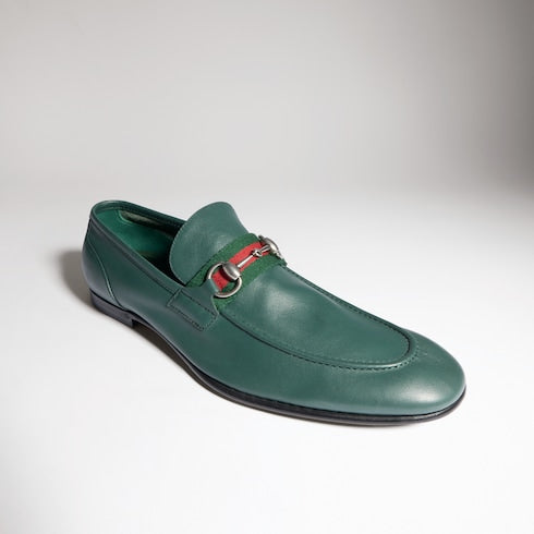 Men's Gucci Como loafer - green leather