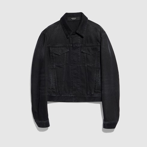 cotton denim jacket - Washed