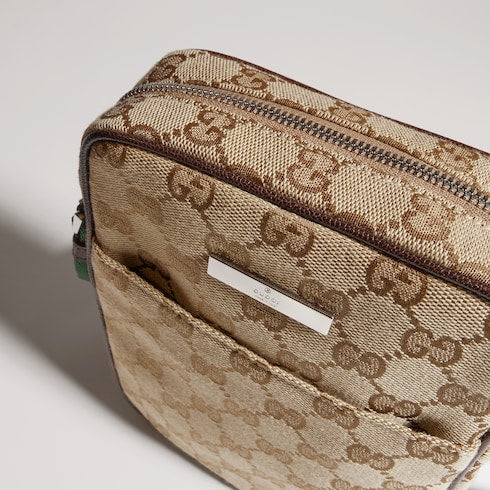 Gucci Tag small crossbody bag - sand and brown GG canvas