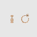 Gucci Horsebit diamond 18k hoop earrings - 18k rose gold