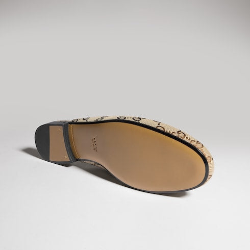Women's Princetown slipper - beige and ebony Orignal GG canvas