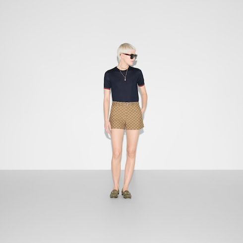 Extra fine cashmere silk top - navy