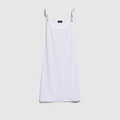 Viscose crêpe jersey dress with Horsebit - white