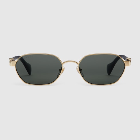 Round-frame sunglasses - yellow gold-toned metal