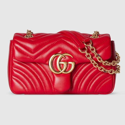 GG Marmont small shoulder bag - bright red leather