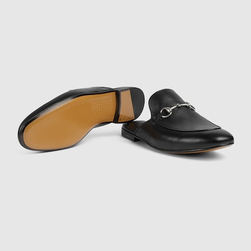 Men's mule with Horsebit - black leather