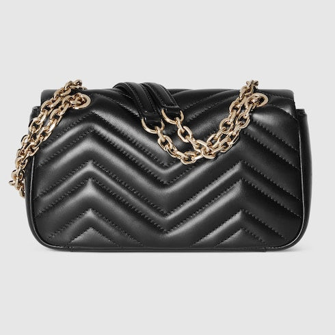 GG Marmont small shoulder bag - black leather