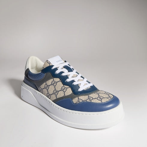 Men's chunky sneaker with GG - beige and blue Supreme