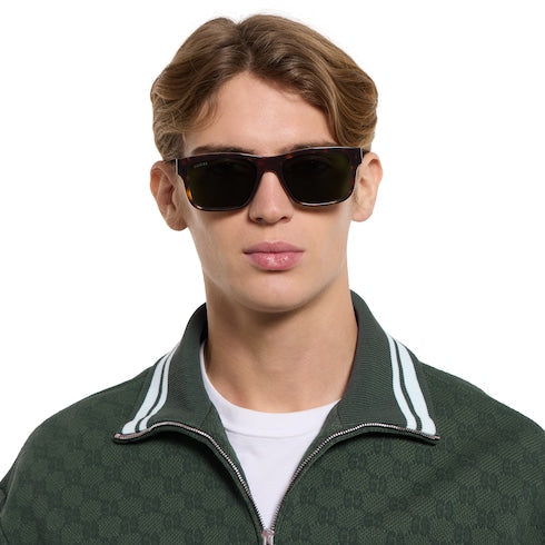 Rectangular frame sunglasses - dark brown tortoiseshell