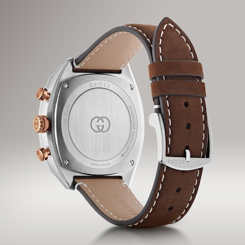 Gucci Interlocking watch, 41mm - brown leather