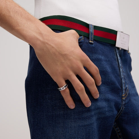 Gucci Interlocking crystal ring - 925 sterling silver