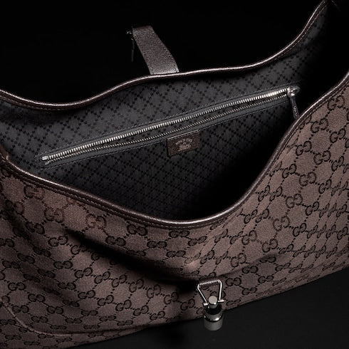 Gucci Jackie 1961 large crossbody bag - dark brown GG canvas