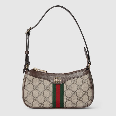 Ophidia mini shoulder bag - beige and brown GG fabric