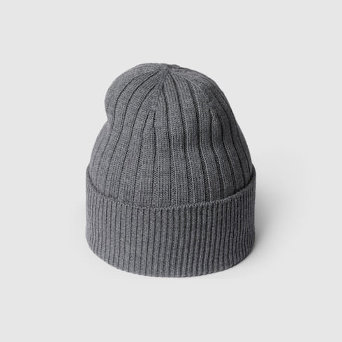 Wool hat with logo - grey