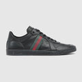 Men's Stretch low-top sneaker - black leather