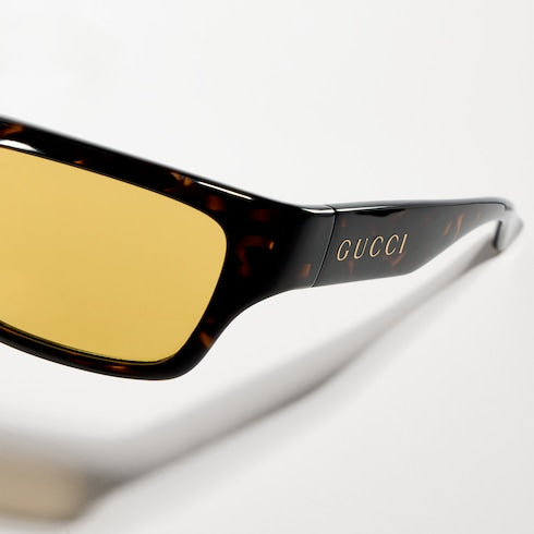 Rectangular-frame sunglasses - brown tortoiseshell