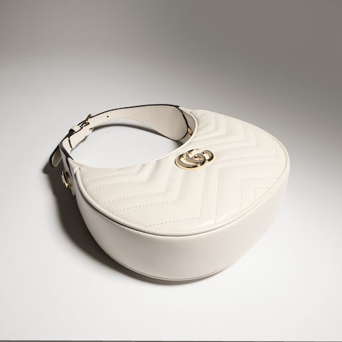 GG Marmont small shoulder bag - white leather
