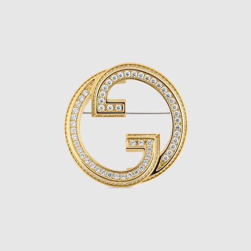 Gucci Blondie crystal brooch - gold-toned brass