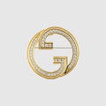 Gucci Blondie crystal brooch - gold-toned brass