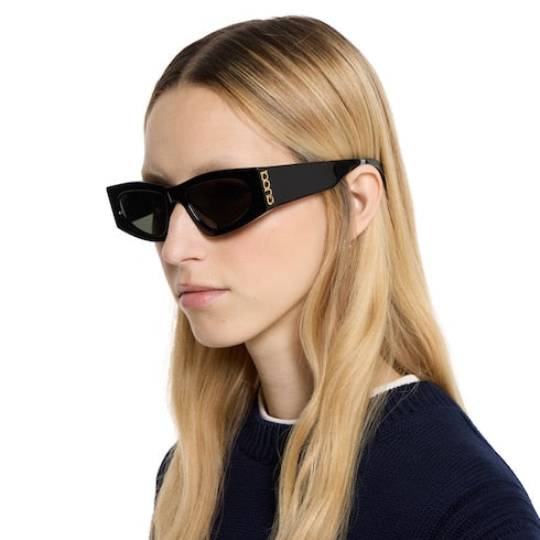 Rectangular frame sunglasses - black