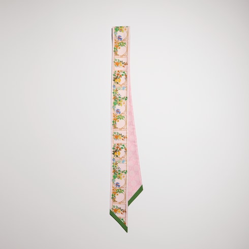 Printed silk twill ribbon - multicolor