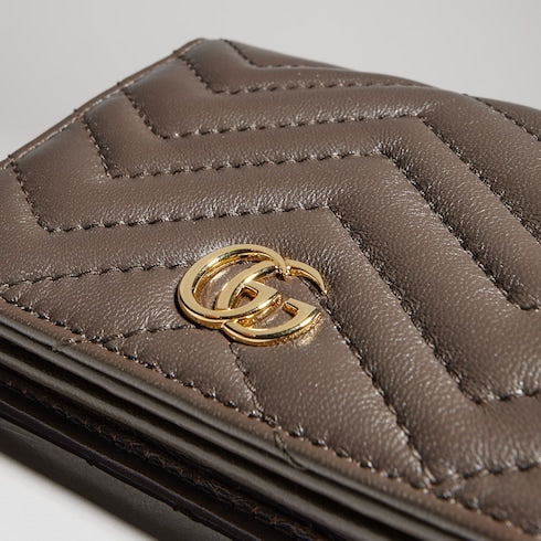GG Marmont small wallet - dark taupe leather