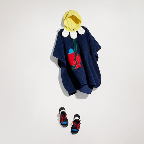 Children's GG terrycloth towel - dark blue