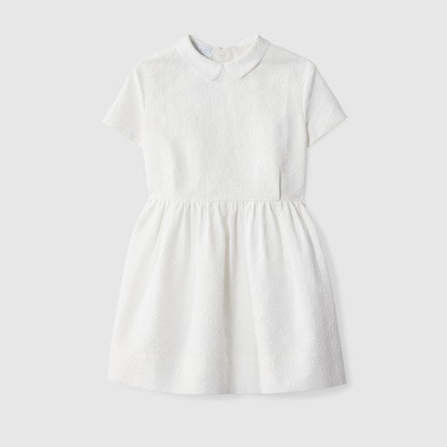 Children's GG cotton dress - off white