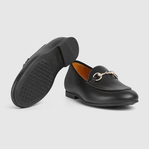 Children's loafer with Horsebit - black leather