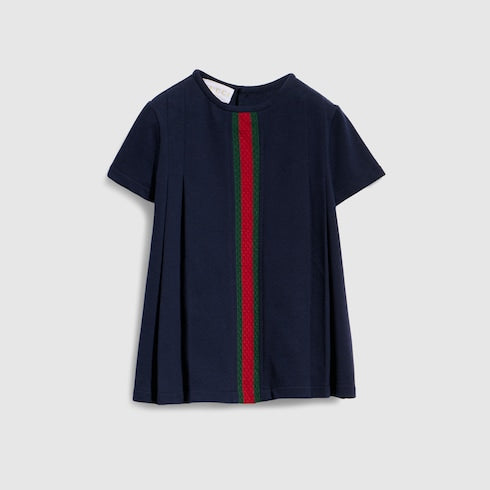 Baby cotton dress with Web - dark blue