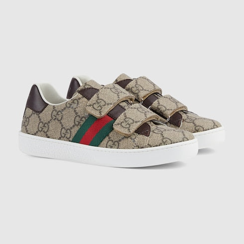 Children's Ace sneaker - beige and ebony GG Supreme