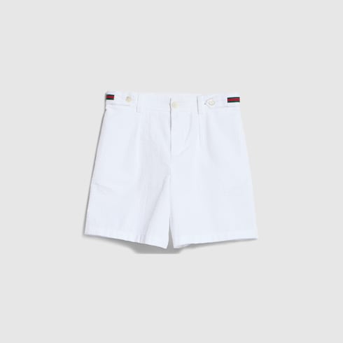 Children's crinkle cotton shorts - white
