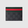 Card case with Web card slots - black GG canvas