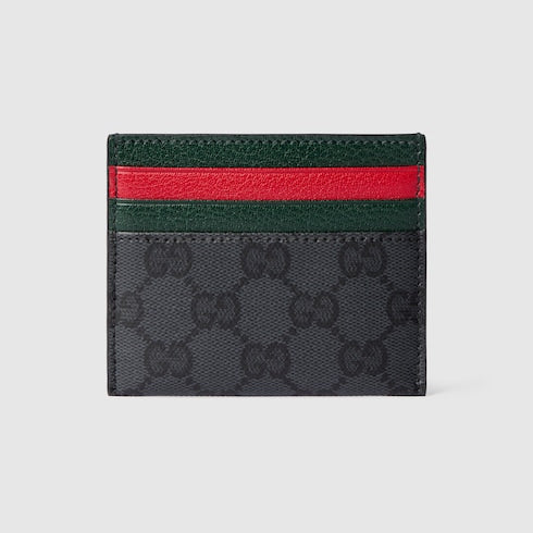 Card case with Web card slots - black GG canvas