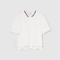 Children's cotton polo shirt - white