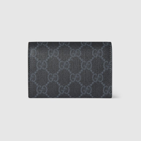 Grey interior GG card case - black GG Supreme