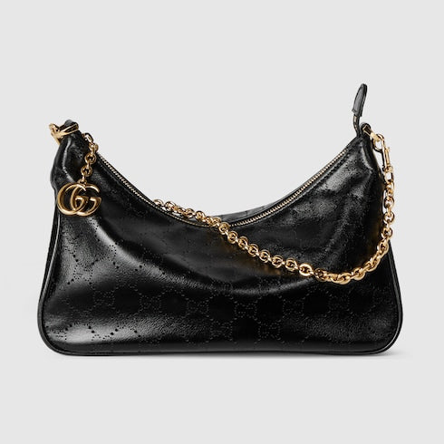 Lady Lunetta Chain small shoulder bag - black GG leather
