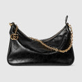 Lady Lunetta Chain small shoulder bag - black GG leather