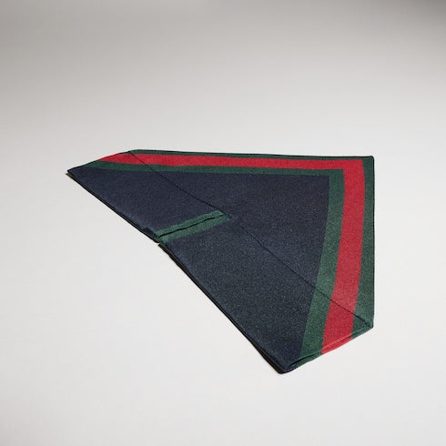 Large/extra-large pet bandana - dark blue silk