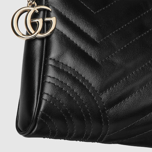 GG Marmont small shoulder bag - black leather