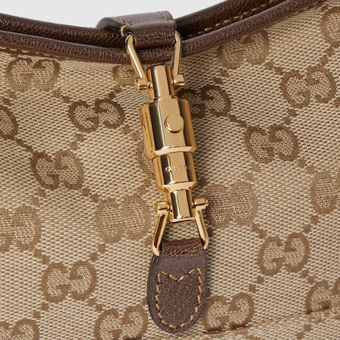 Jackie Slim medium shoulder bag - sand and brown GG canvas